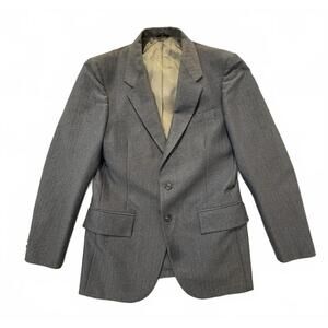 Clubman By Raymans Mens Gray Suit Jacket Blazer 42RVintage 2 Button Classic